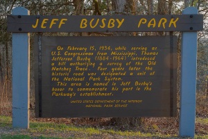 Signage at Jeff Busby Park